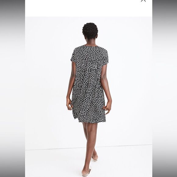 🌞 Madewell Shirred Easy Dress in Woodcut Flowers - Picture 4 of 8